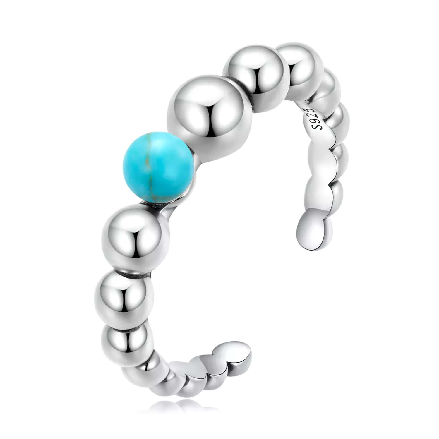 Pandora Style Turquoise Beans Open Ring - SCR833