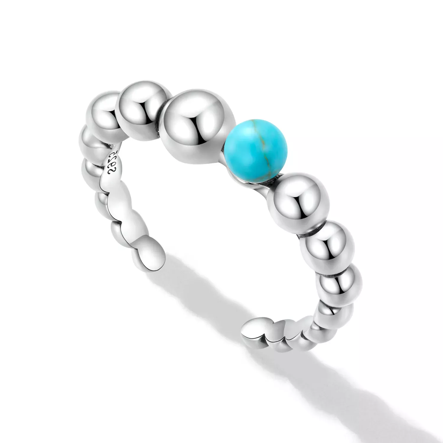 Pandora Style Turquoise Beans Open Ring - SCR833
