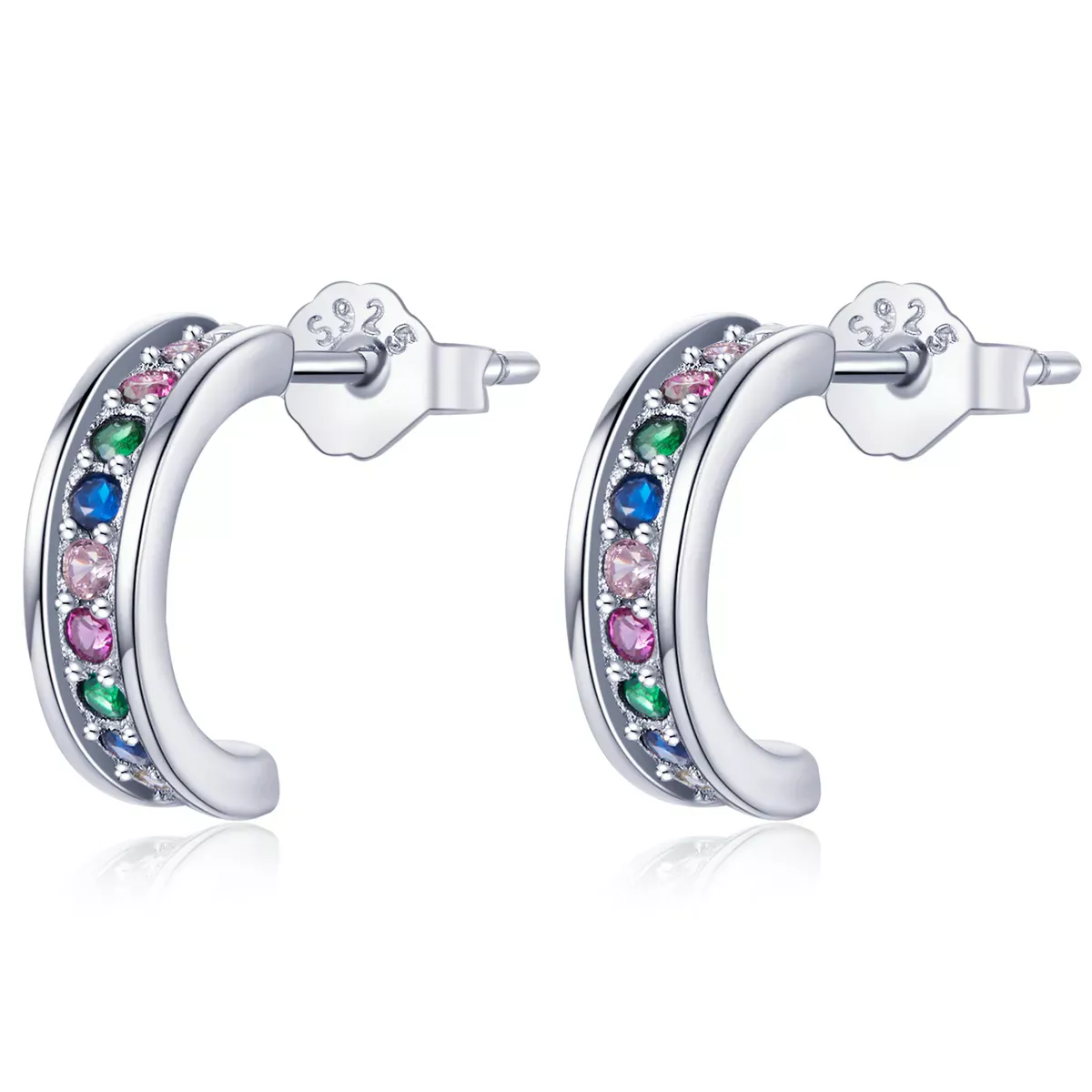 Pandora Style Arc Stud Earrings - SCE1168