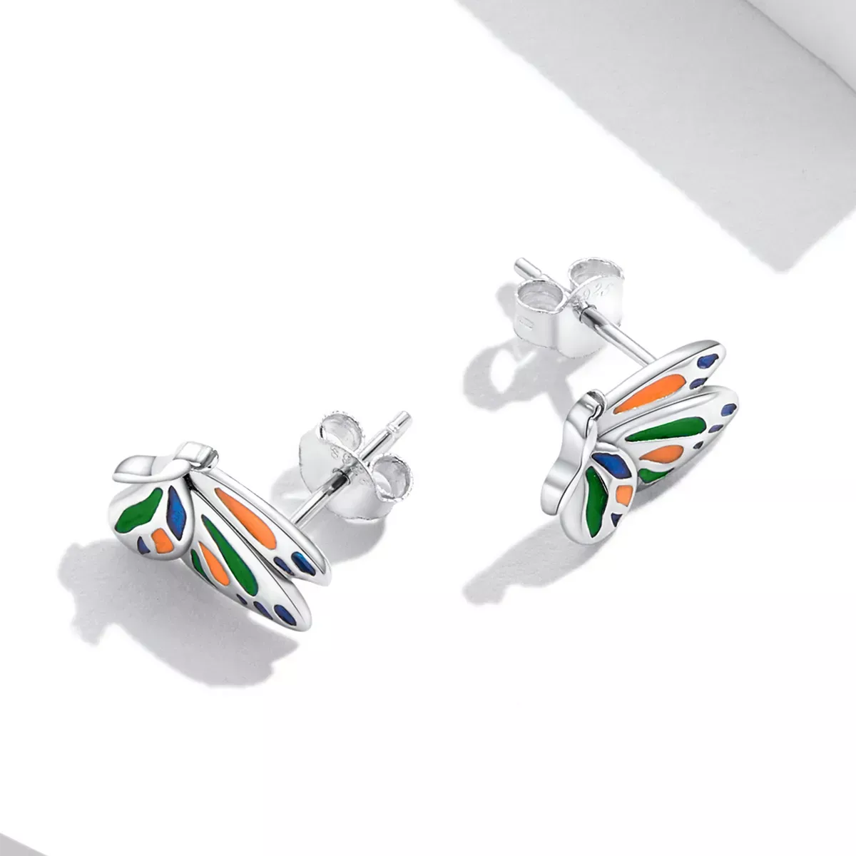 Pandora Style Brilliant Butterfly Stud Earrings - SCE1359