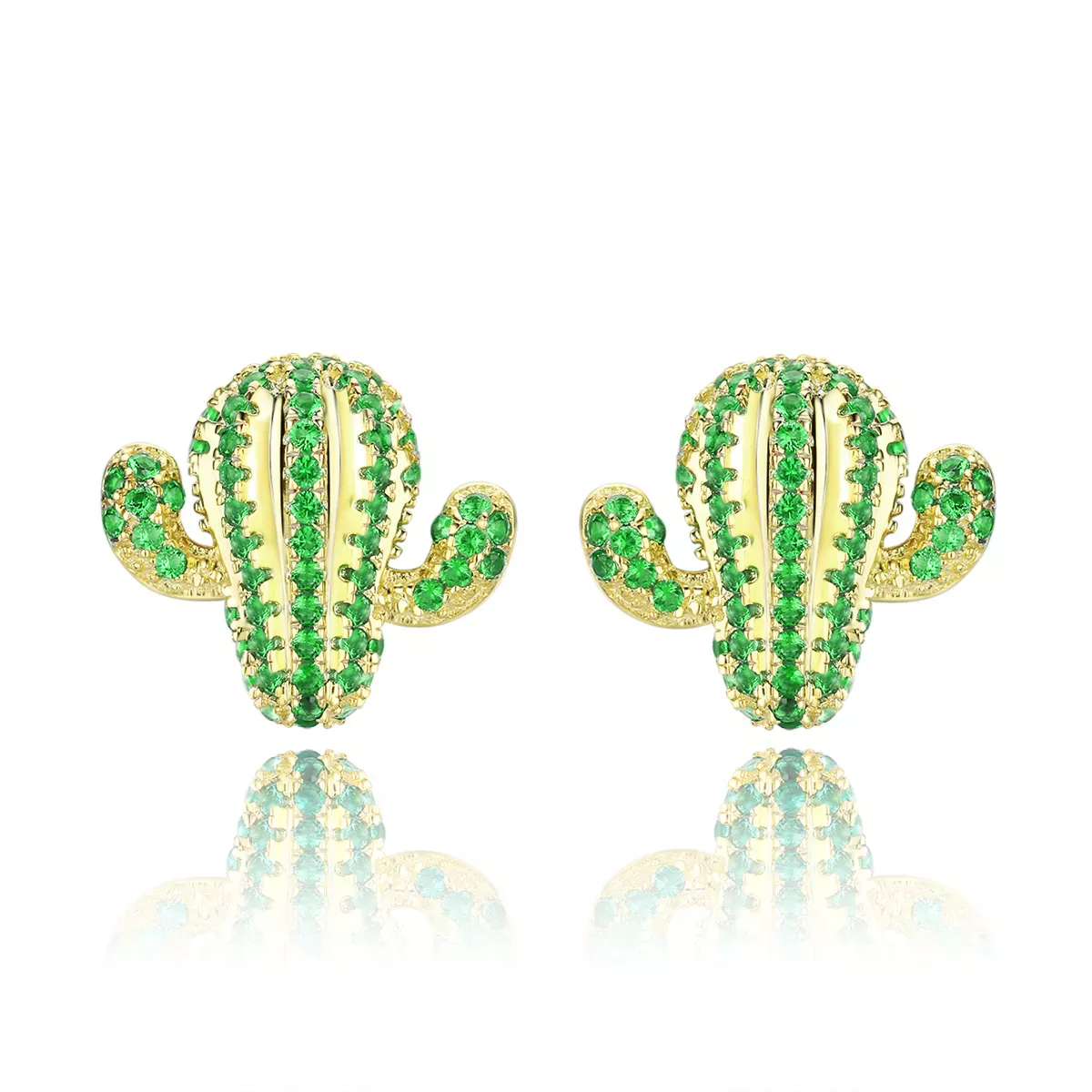 Pandora Style Cactus Stud Earrings - BSE013