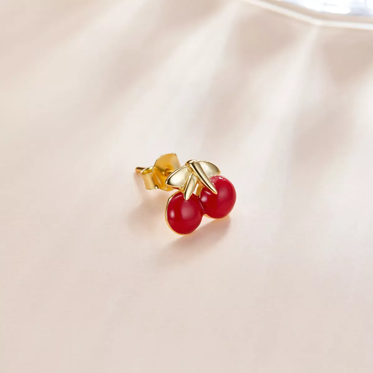 Pandora Style Cherry Stud Earrings - SCE1061