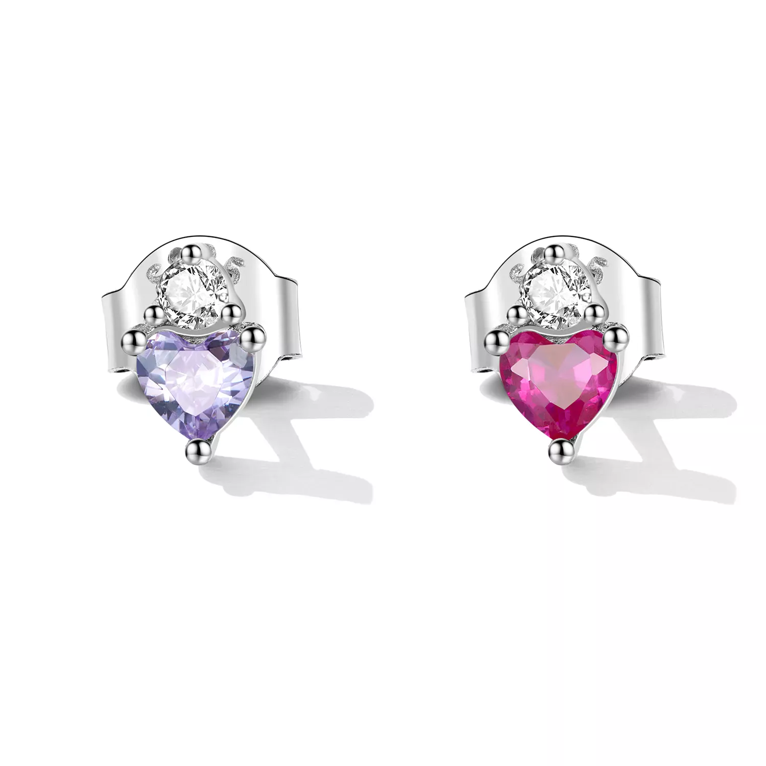 Pandora Style Color Heart Candies Stud Earrings - SCE1464