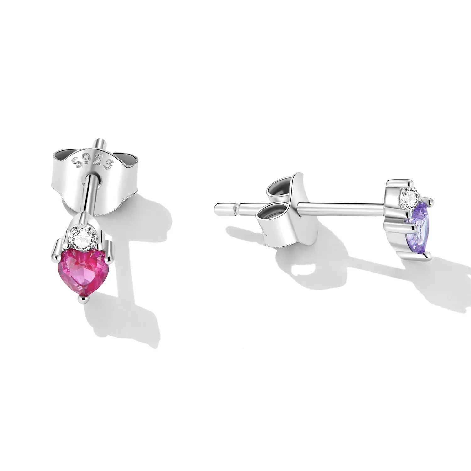 Pandora Style Color Heart Candies Stud Earrings - SCE1464