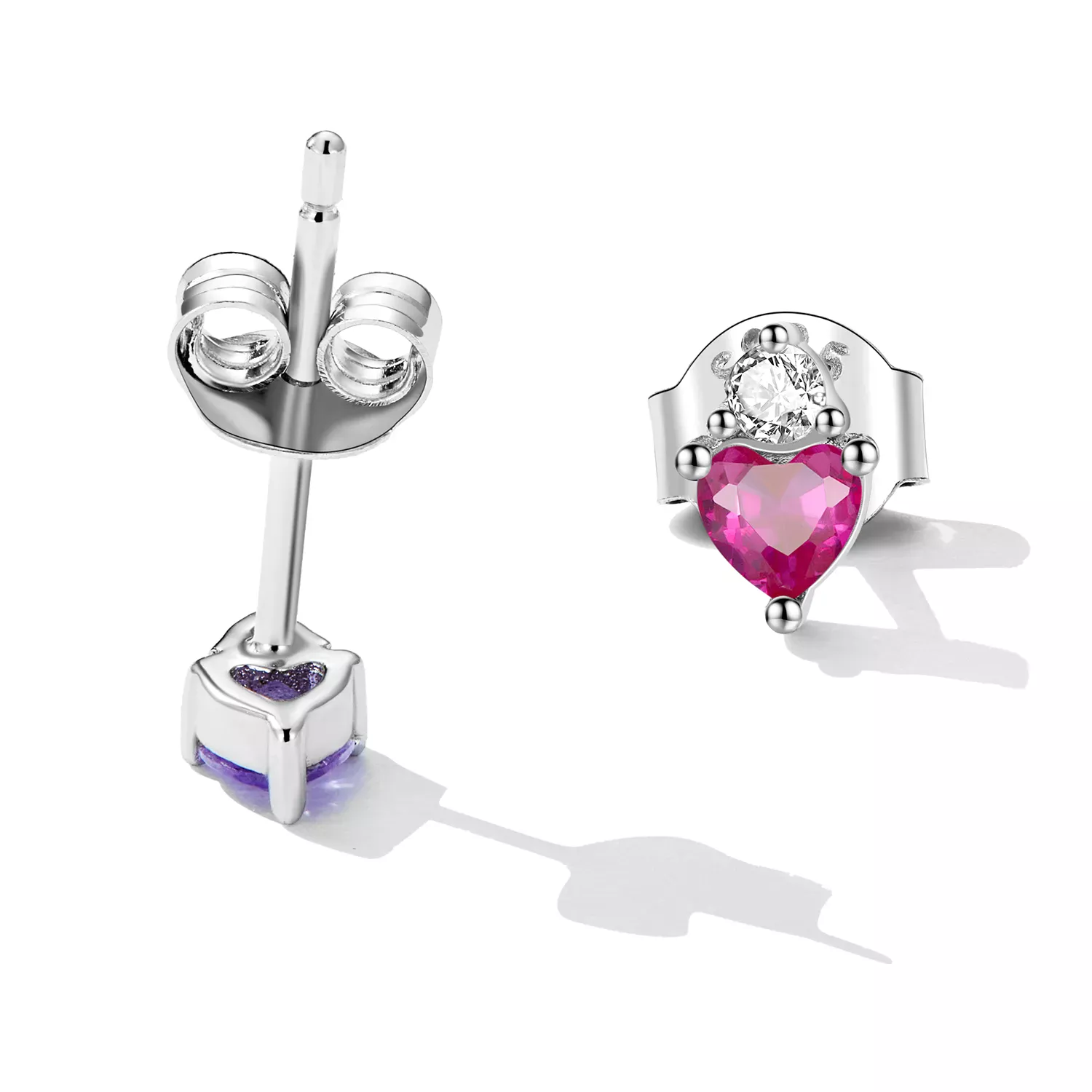 Pandora Style Color Heart Candies Stud Earrings - SCE1464