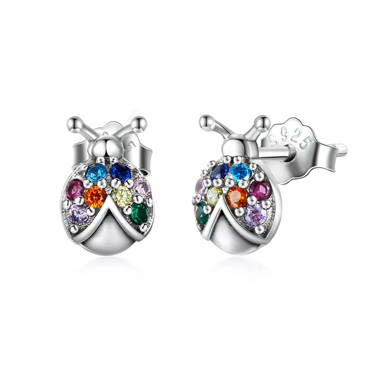 Pandora Style Colorful Beetle Stud Earrings - BSE560 Pandora Style Colorful Beetle Stud Earrings - BSE560