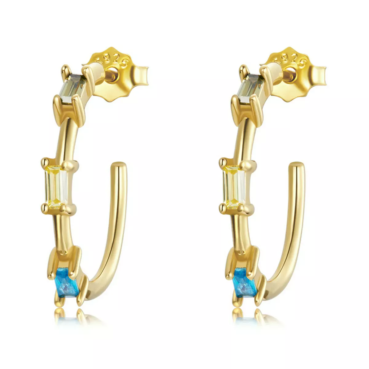 Pandora Style Colorful Zircon Stud Earrings - SCE1211