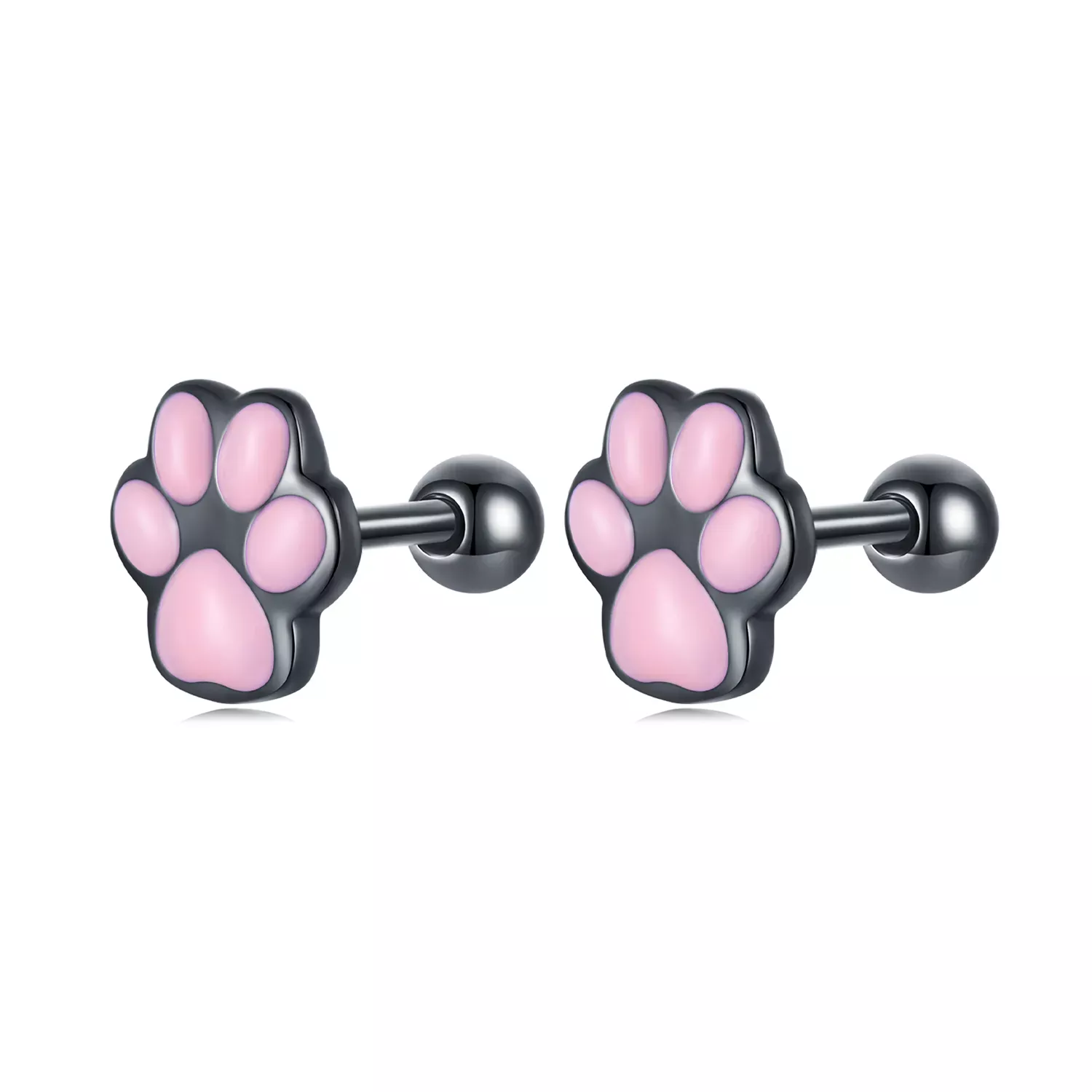 Pandora Style Cute Cat Paw Stud Earrings - SCE1516