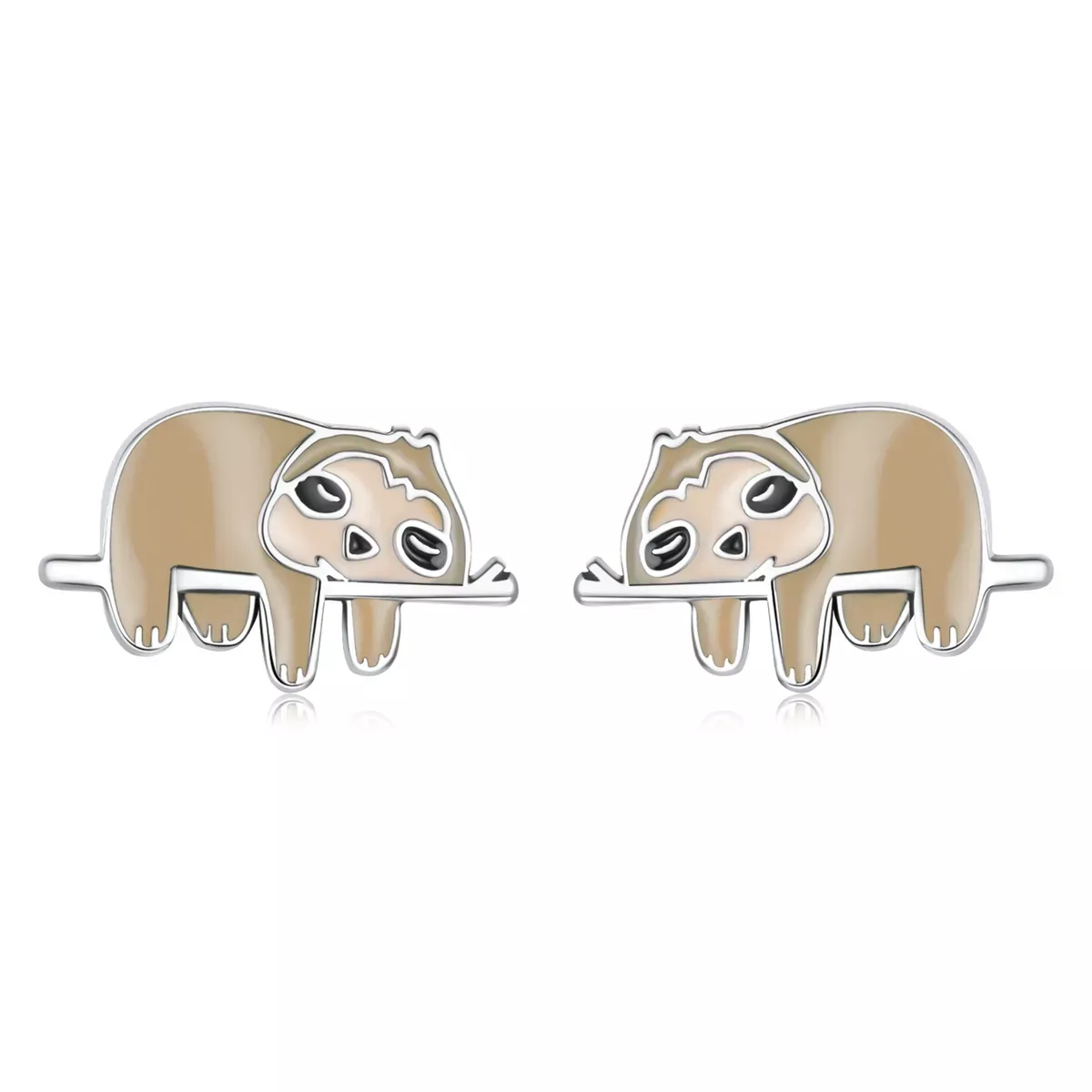 Pandora Style Cute Sloth Stud Earrings - SCE1280