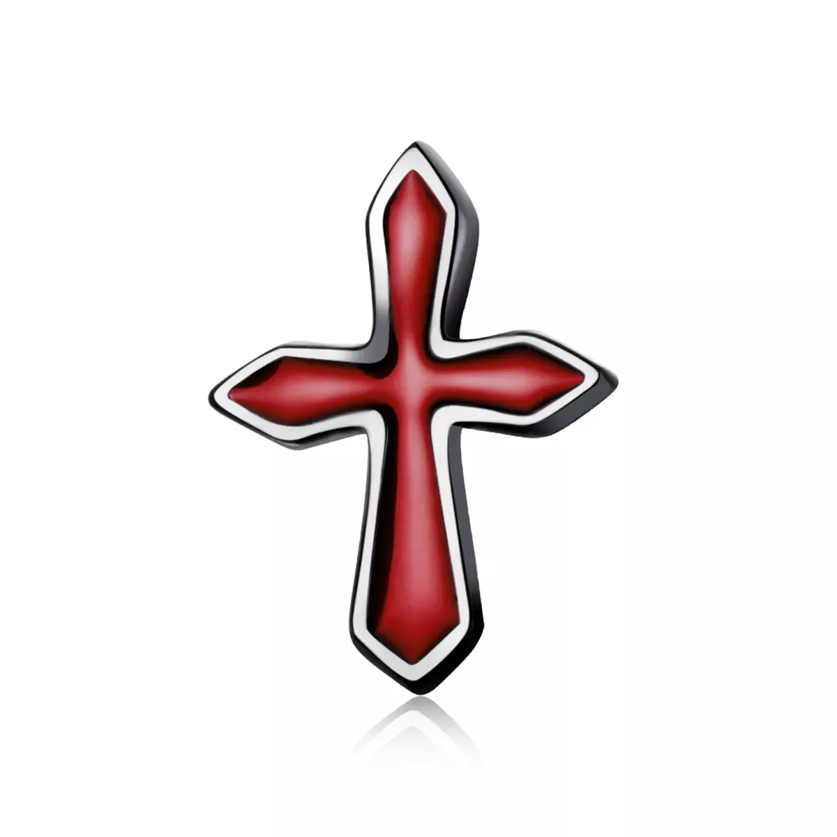 Pandora Style Dark Cross Stud Earrings - SCE1327 Pandora Style Dark Cross Stud Earrings - SCE1327