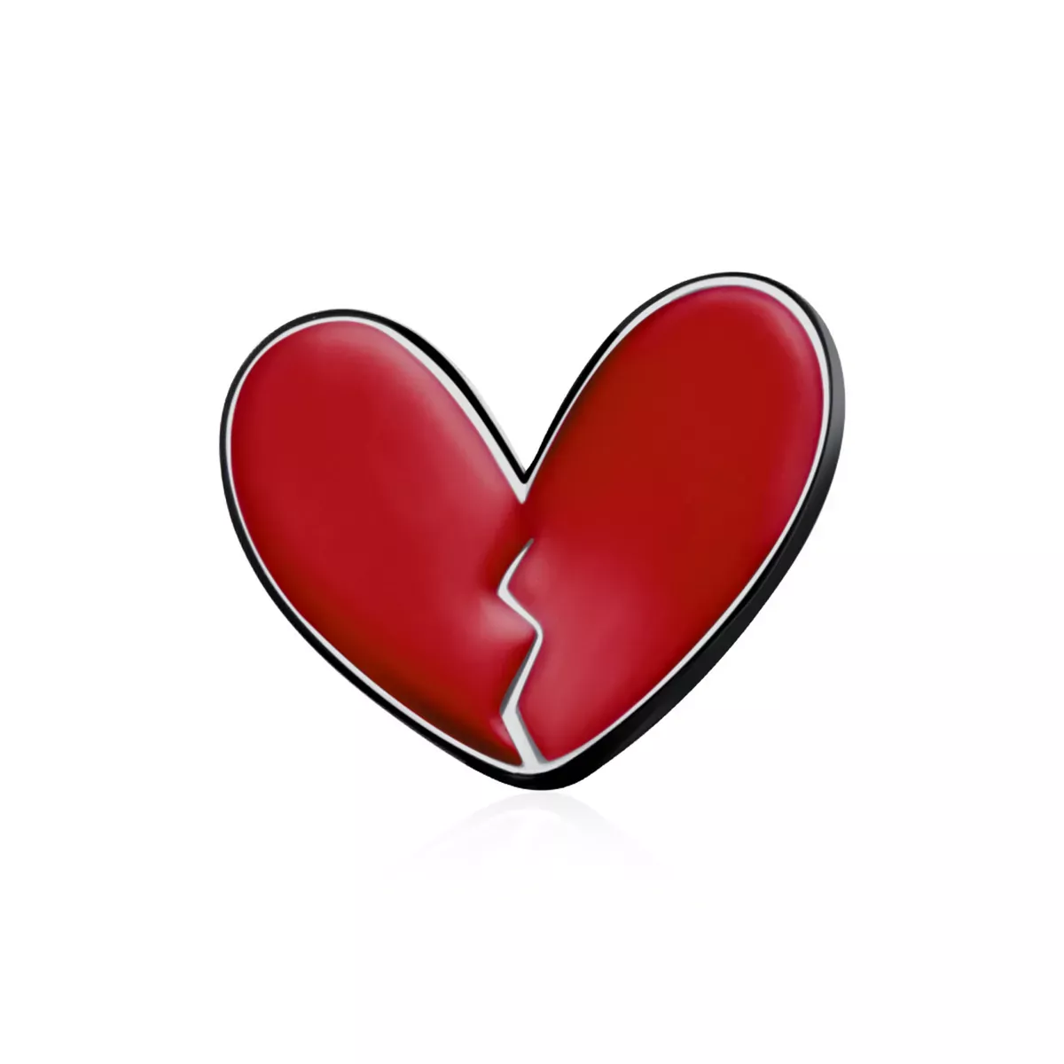 Pandora Style Dark Heart Stud Earrings - SCE1326