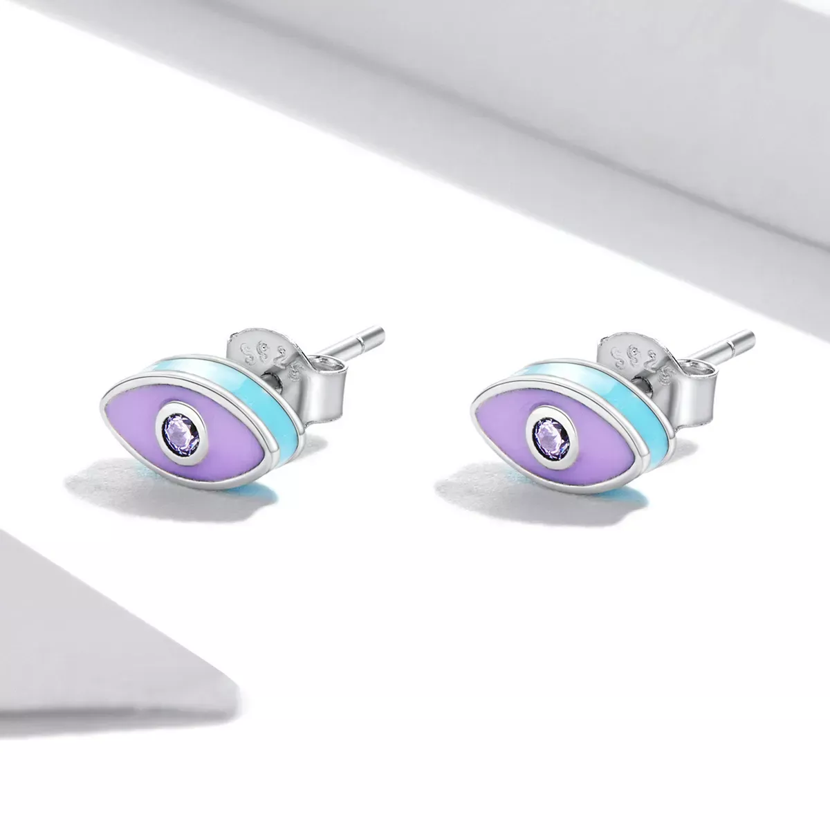 Pandora Style Devil Eye Stud Earrings - SCE1367