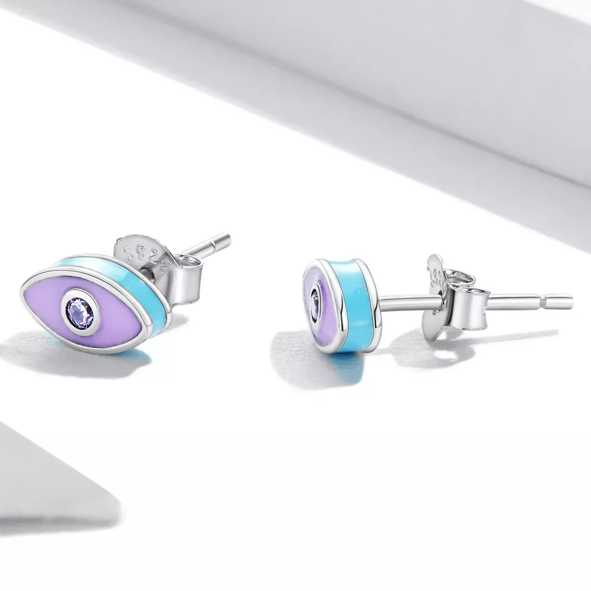 Pandora Style Devil Eye Stud Earrings - SCE1367