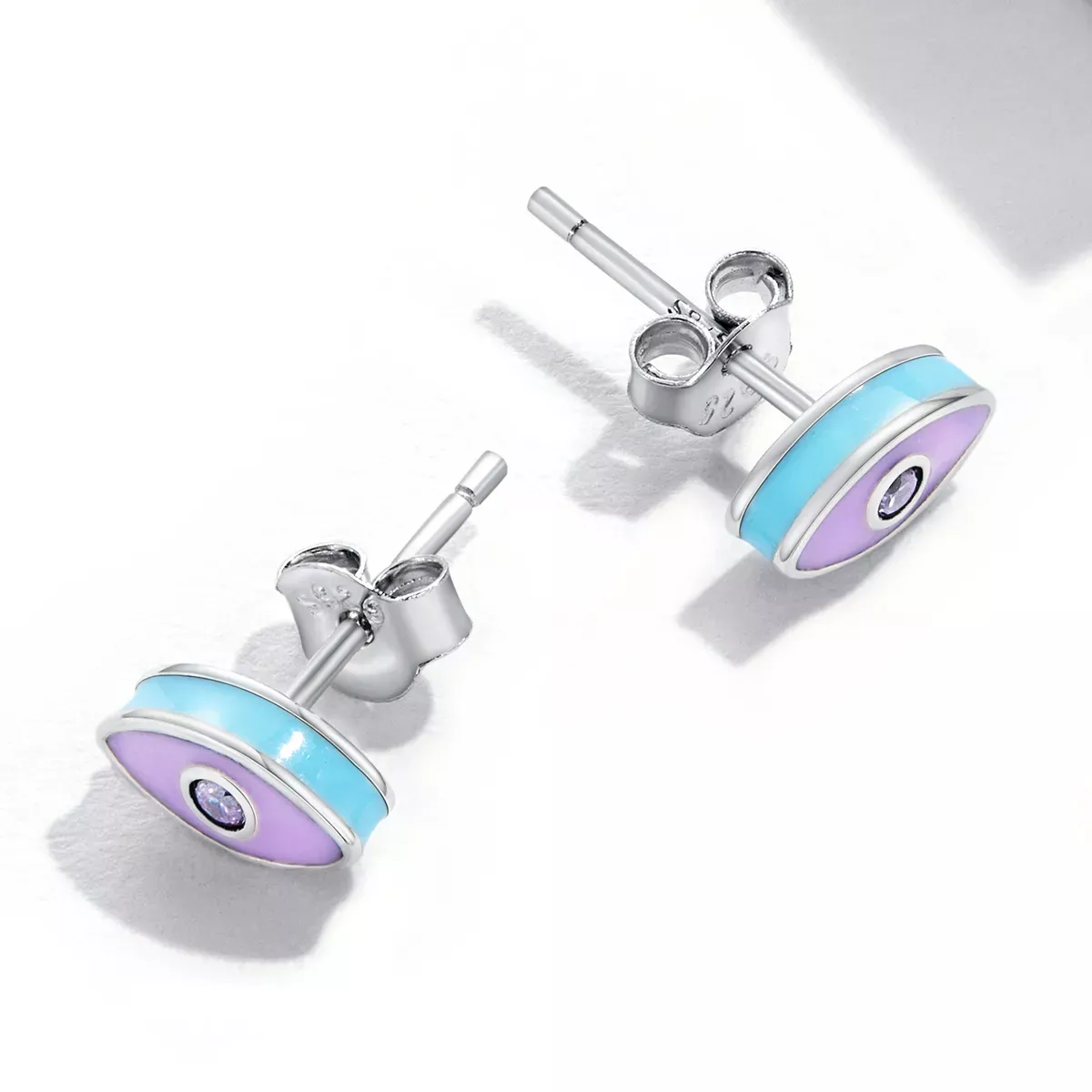 Pandora Style Devil Eye Stud Earrings - SCE1367