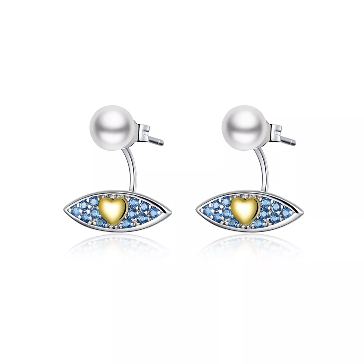 Pandora Style Devil Eye Stud Earrings - SCE822