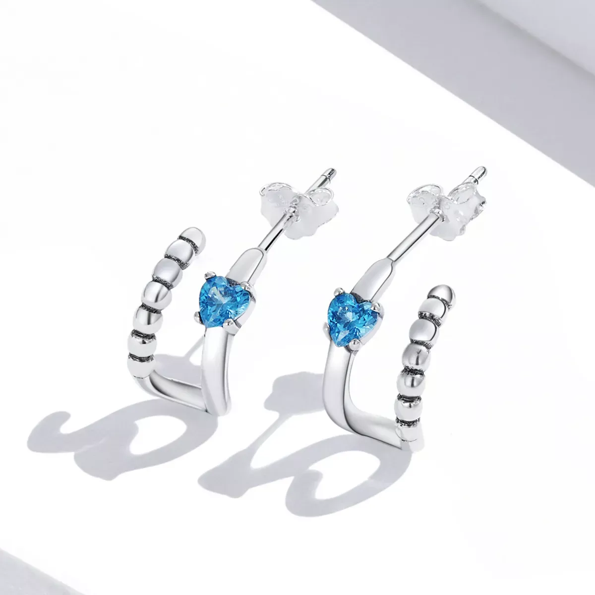 Pandora Style Exquisite Double Layer Stud Earrings - SCE1331