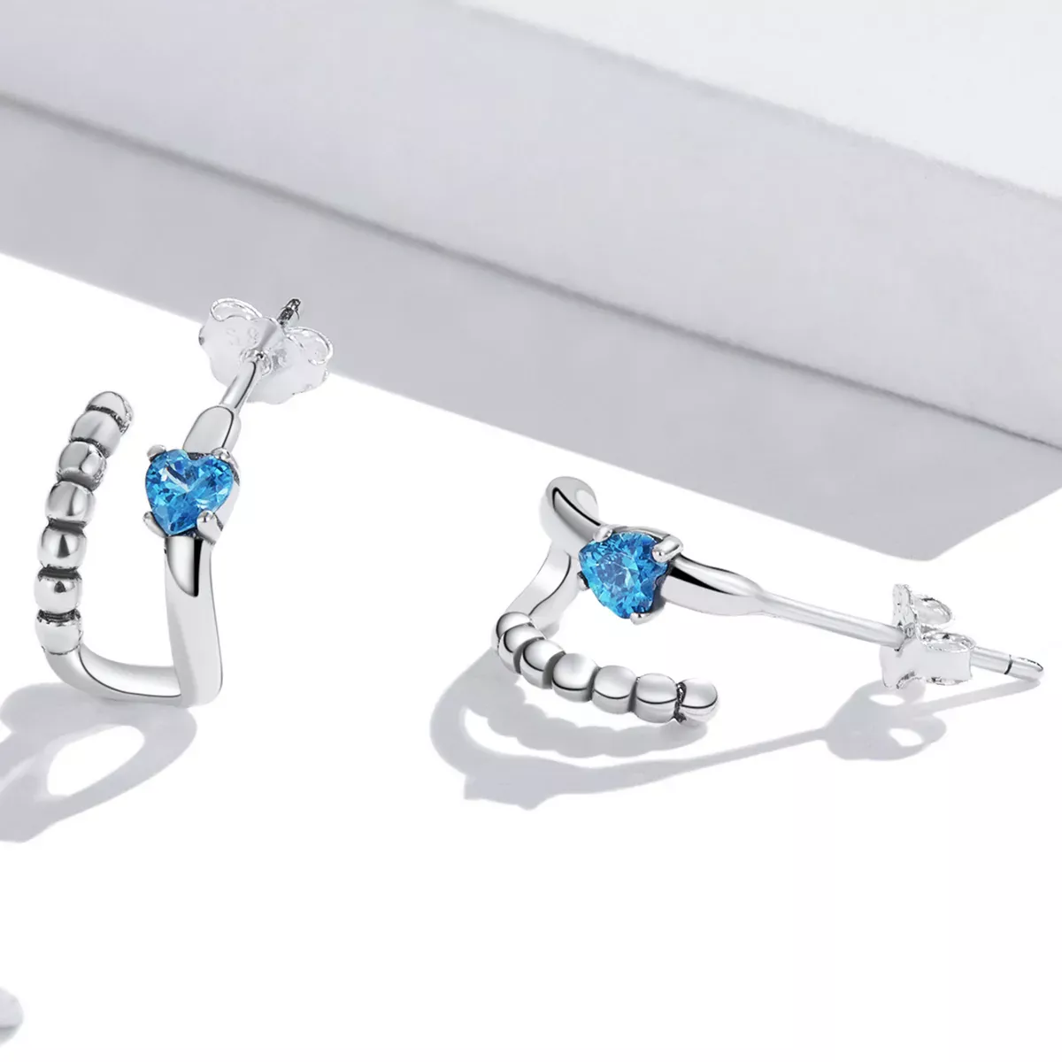 Pandora Style Exquisite Double Layer Stud Earrings - SCE1331