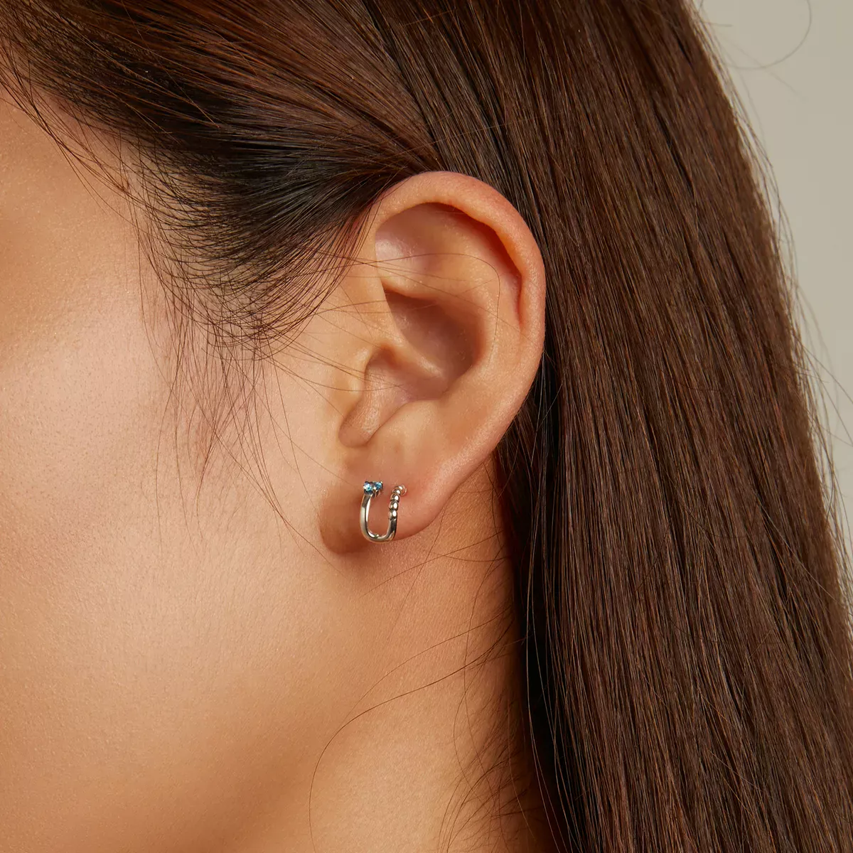 Pandora Style Exquisite Double Layer Stud Earrings - SCE1331