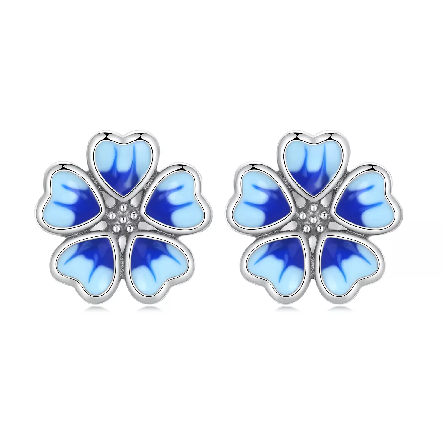 Pandora Style Flowers Stud Earrings - SCE1513
