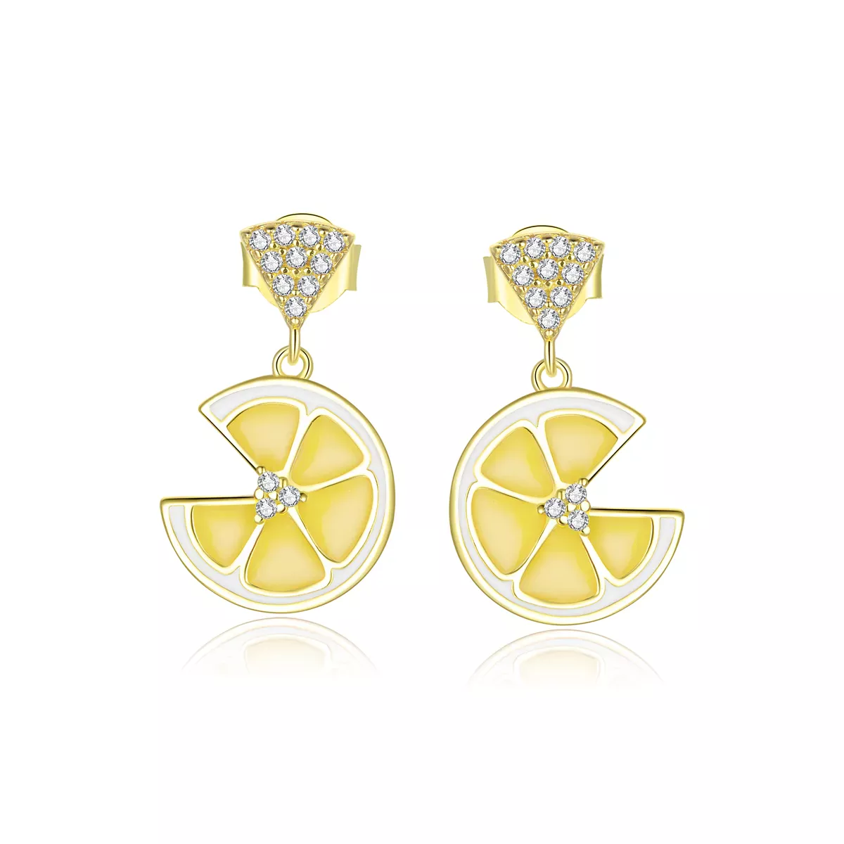 Pandora Style Fresh Lemon Stud Earrings - BSE435