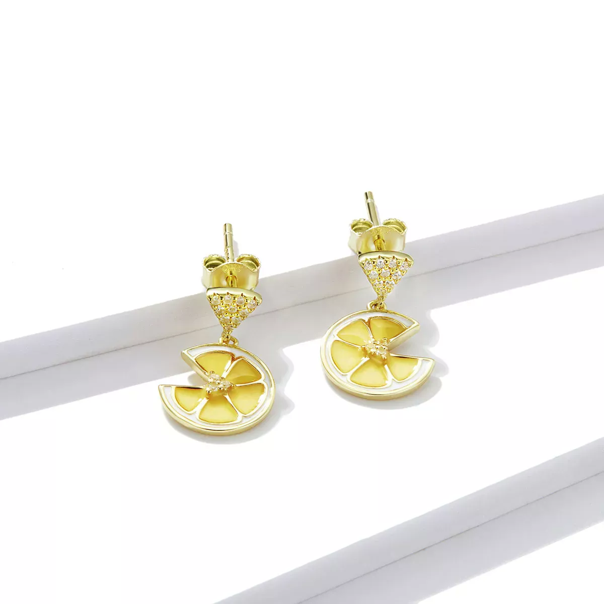 Pandora Style Fresh Lemon Stud Earrings - BSE435