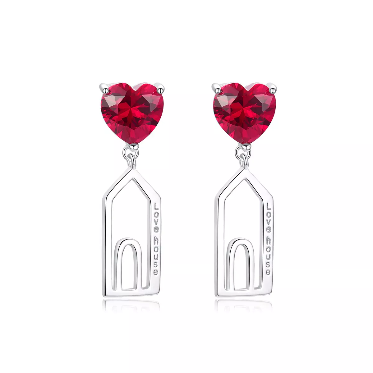 Pandora Style Full House Stud Earrings - BSE133
