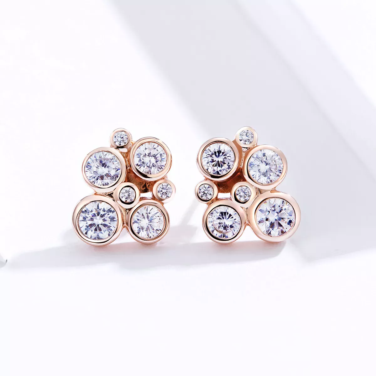 Pandora Style Geometric Bubble Stud Earrings - SCE810