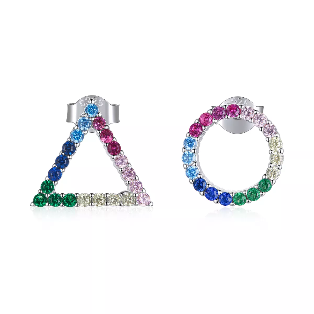 Pandora Style Geometry Stud Earrings - BSE482 Pandora Style Geometry Stud Earrings - BSE482