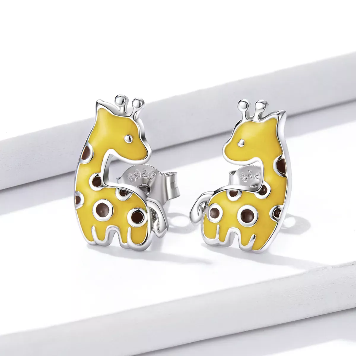 Pandora Style Giraffe Stud Earrings - BSE586