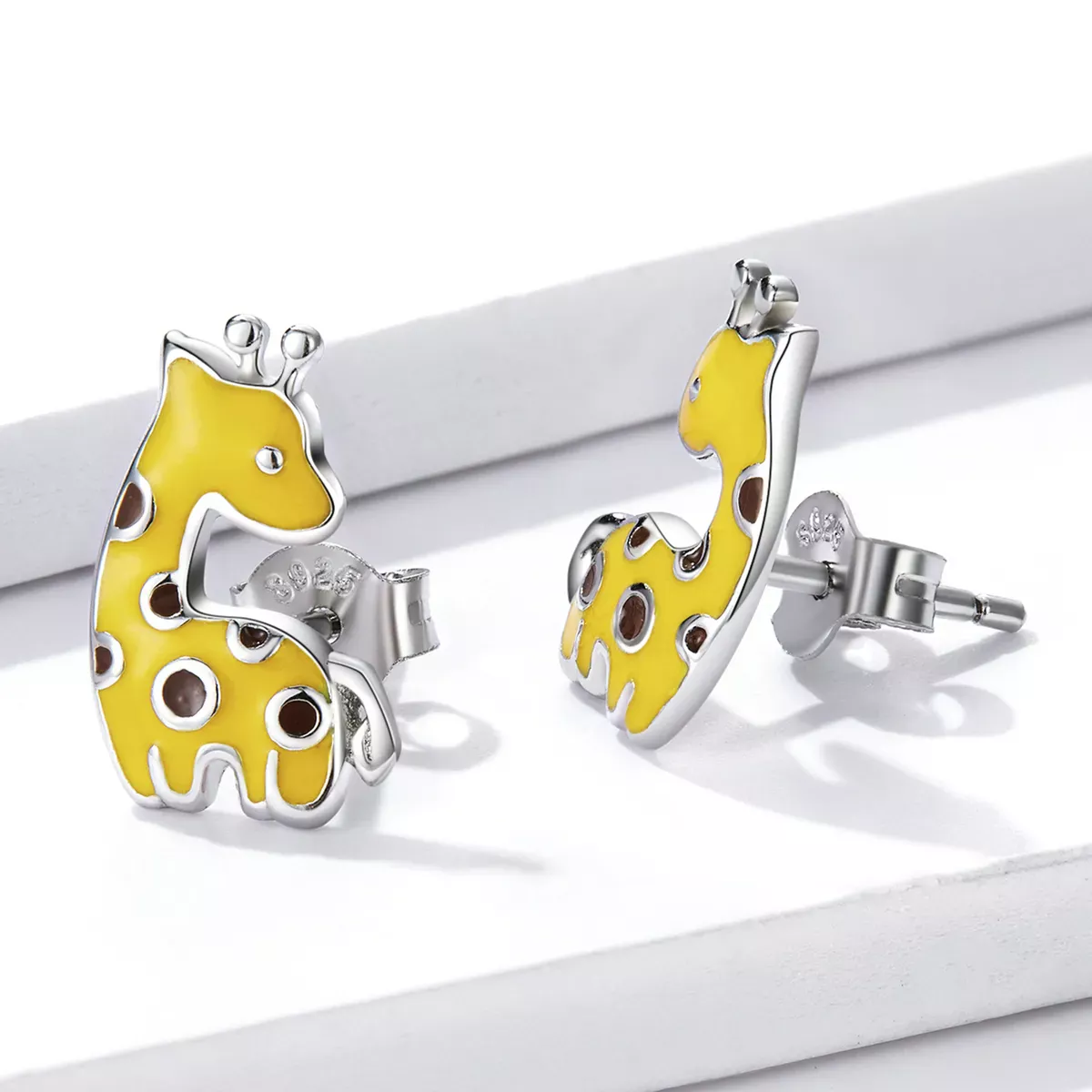 Pandora Style Giraffe Stud Earrings - BSE586