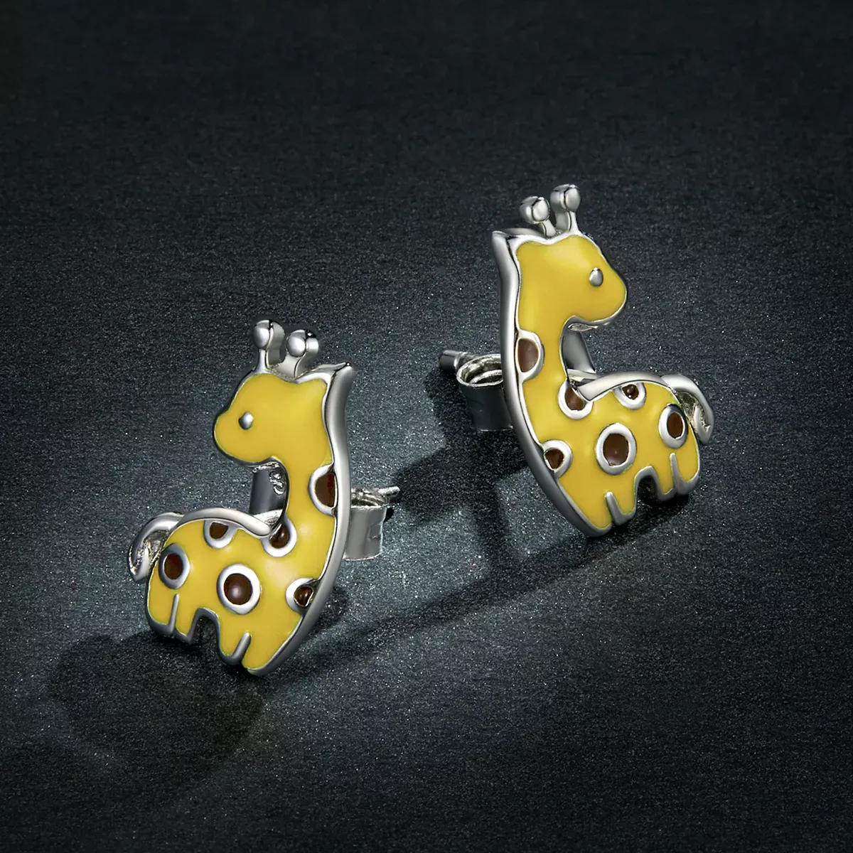 Pandora Style Giraffe Stud Earrings - BSE586