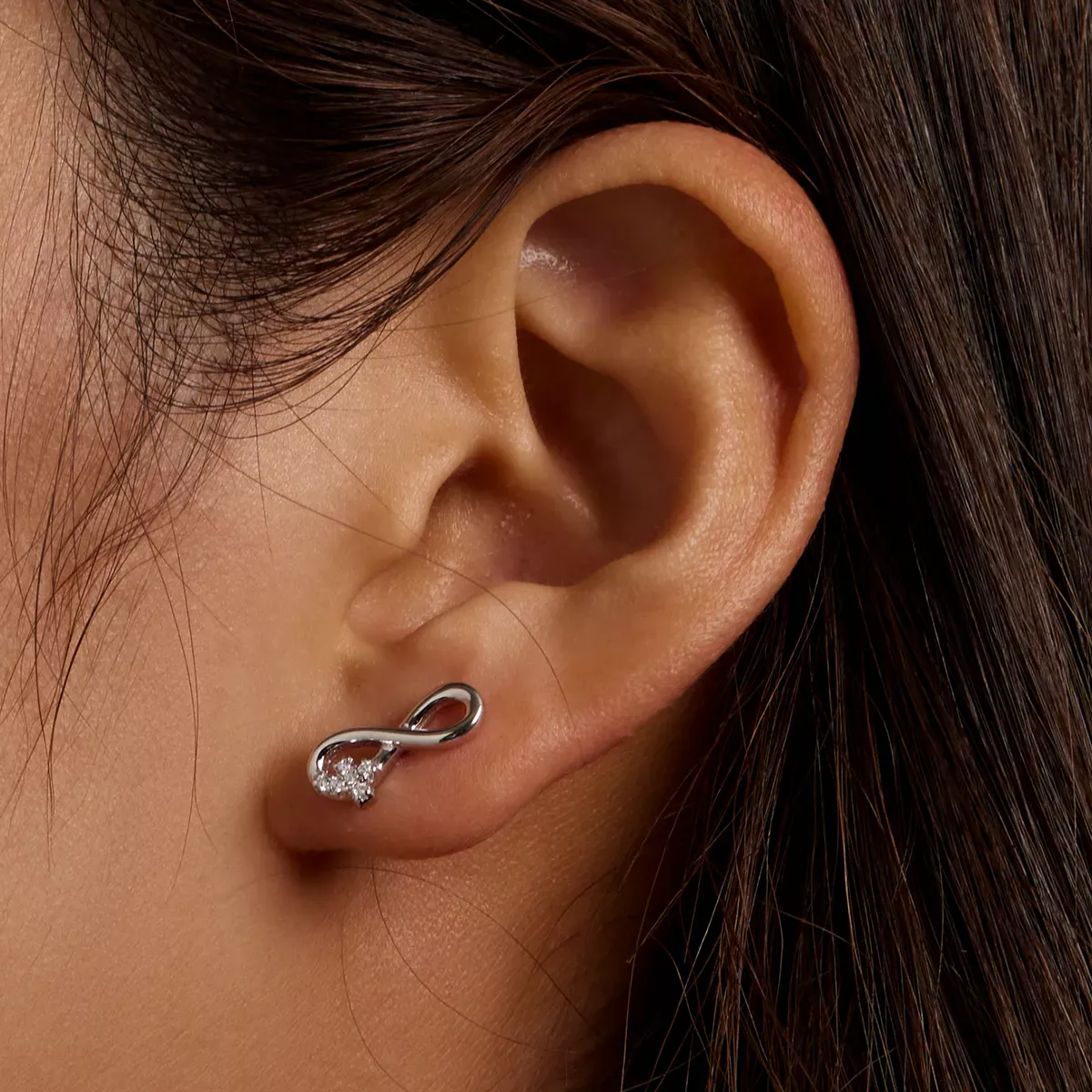 Pandora Style Infinity Symbol - Refined Stud Earrings - BSE544