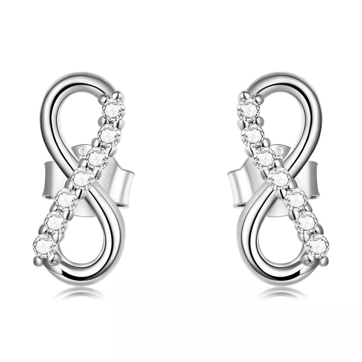 Pandora Style Infinity Symbol - Shine Stud Earrings - BSE543