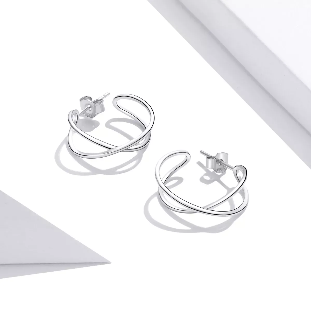 Pandora Style Intertwined Love Stud Earrings - SCE1195