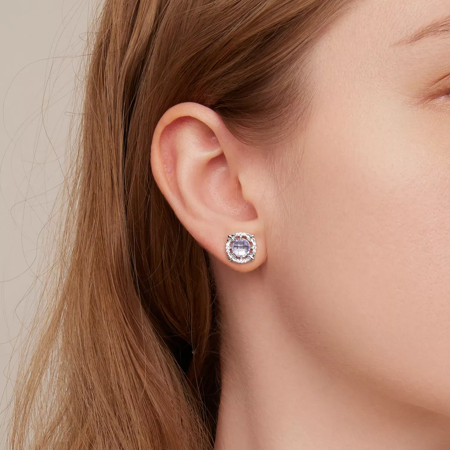 Pandora Style Iris Stud Earrings - BSE667