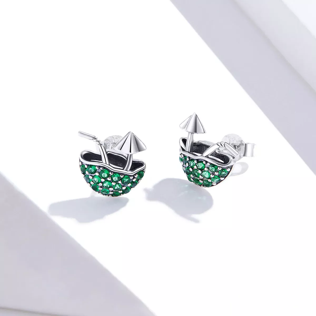Pandora Style Leisurely Coconut Stud Earrings - SCE908