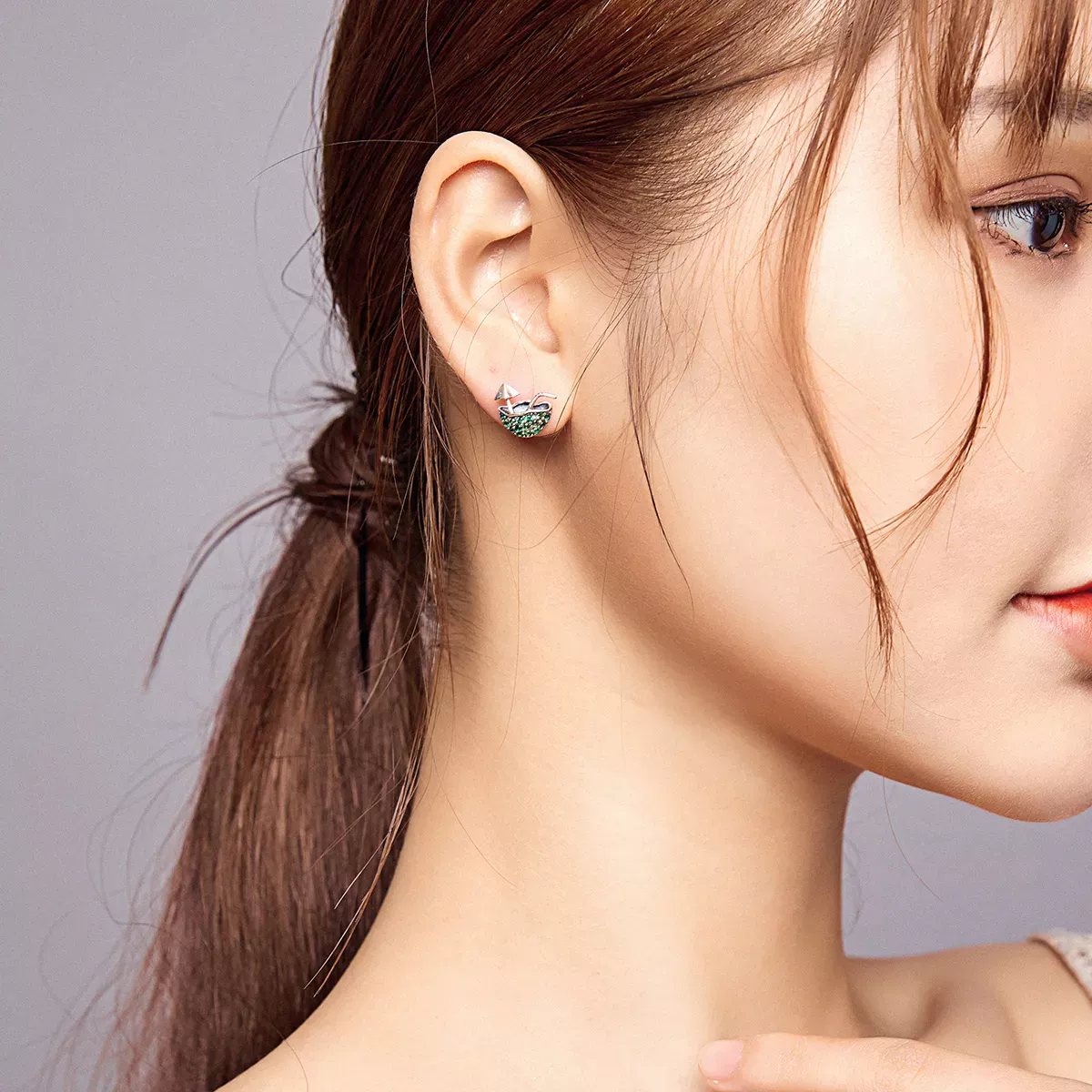 Pandora Style Leisurely Coconut Stud Earrings - SCE908