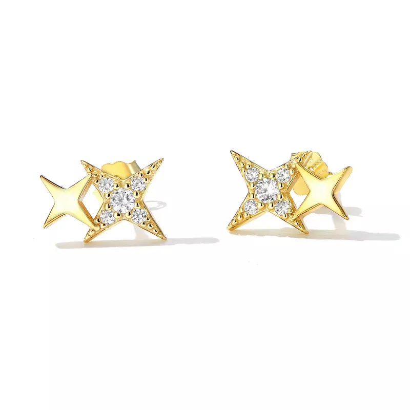 Pandora Style Light Star Stud Earrings - BSE633