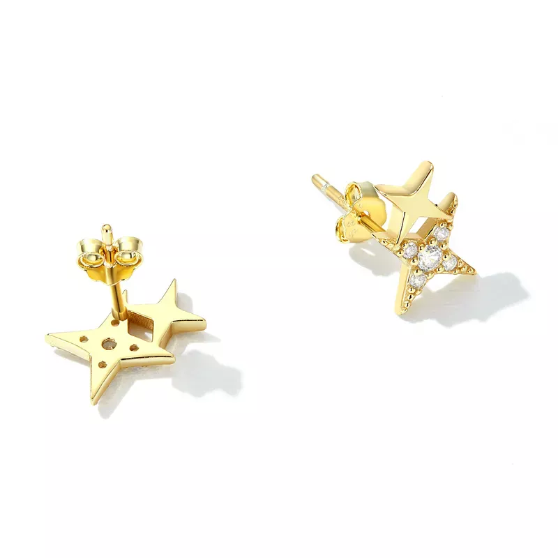 Pandora Style Light Star Stud Earrings - BSE633