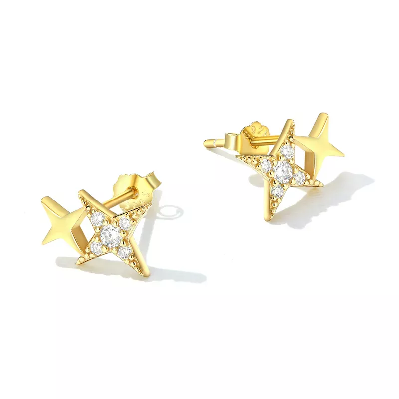 Pandora Style Light Star Stud Earrings - BSE633