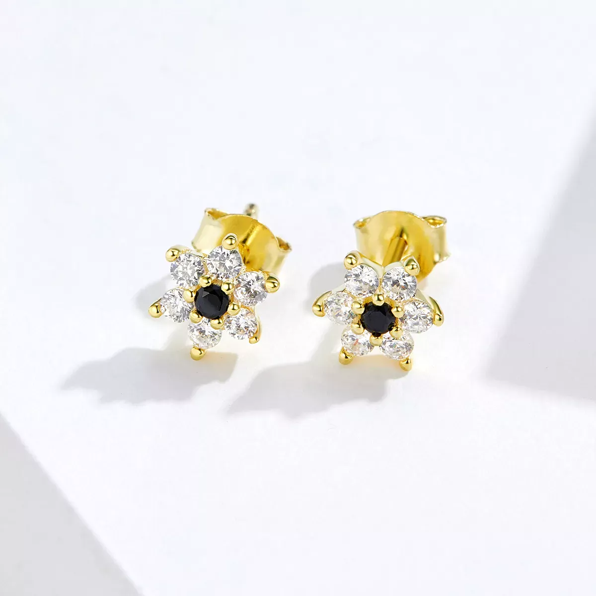 Pandora Style Little Flower Stud Earrings - SCE708