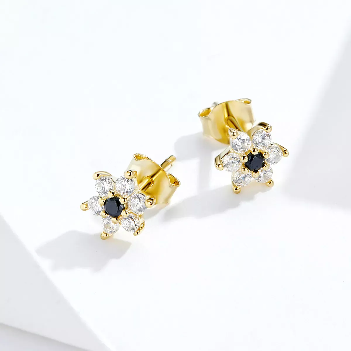 Pandora Style Little Flower Stud Earrings - SCE708