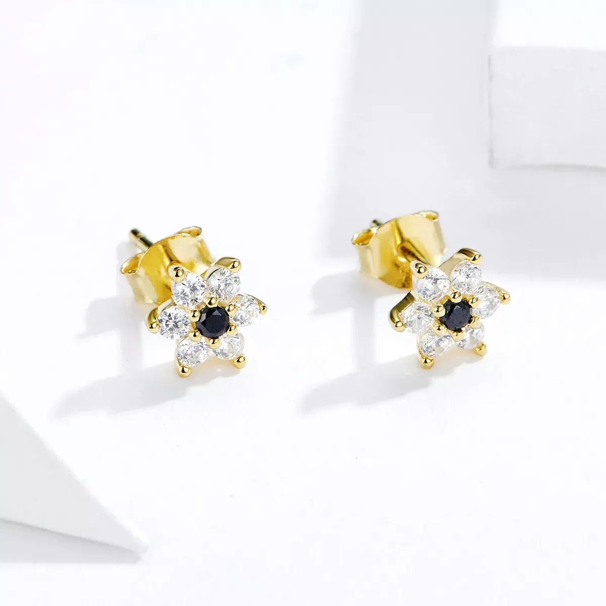 Pandora Style Little Flower Stud Earrings - SCE708