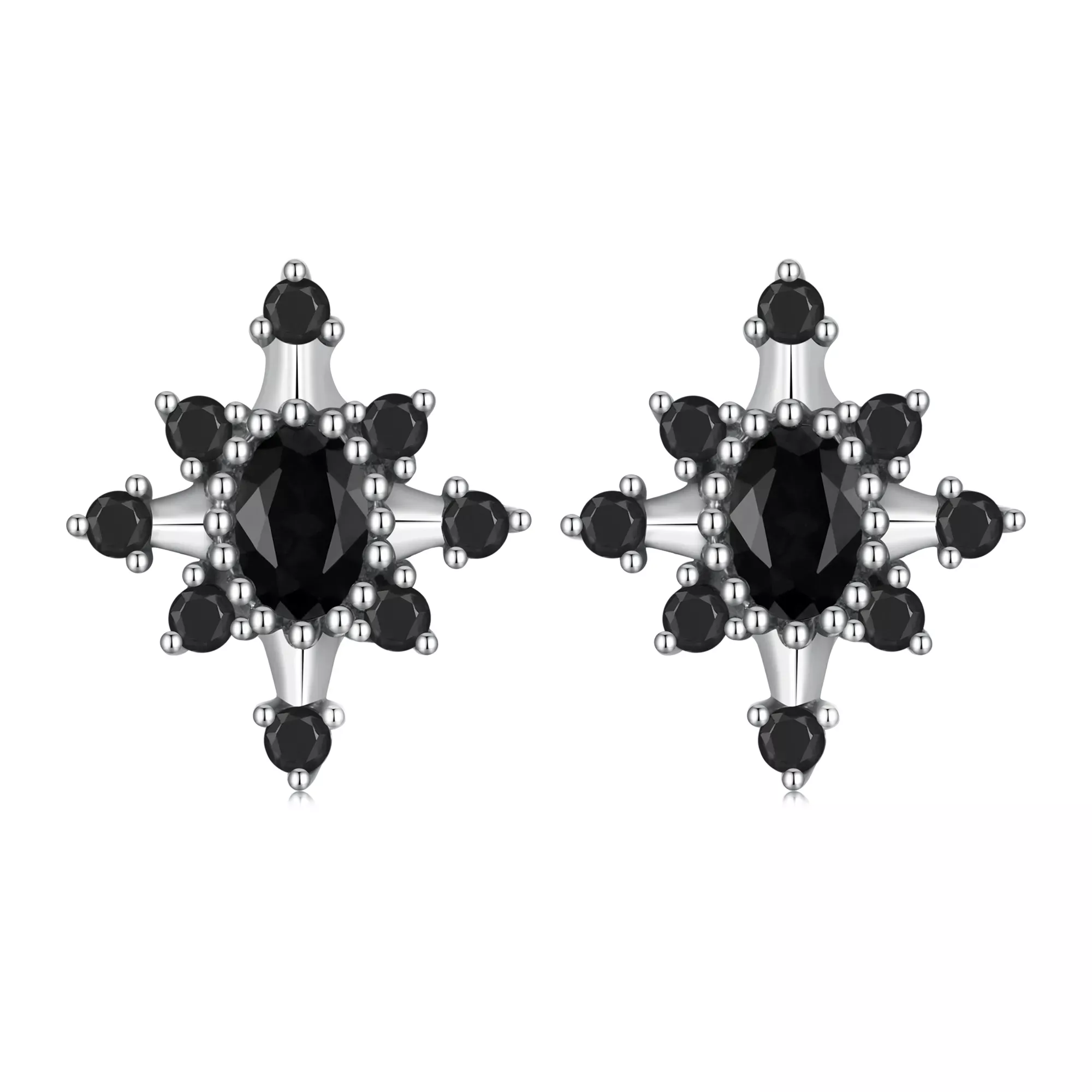 Pandora Style Mans Star Stud Earrings - SCE1521 Pandora Style Mans Star Stud Earrings - SCE1521