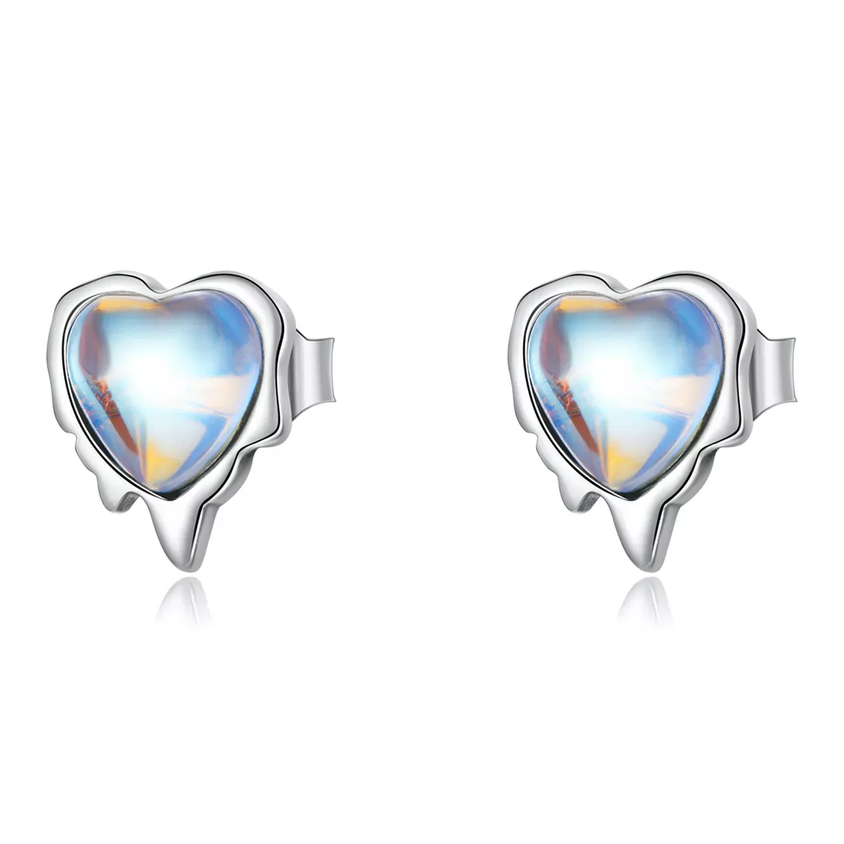 Pandora Style Melting Love Stud Earrings - SCE1306 Pandora Style Melting Love Stud Earrings - SCE1306
