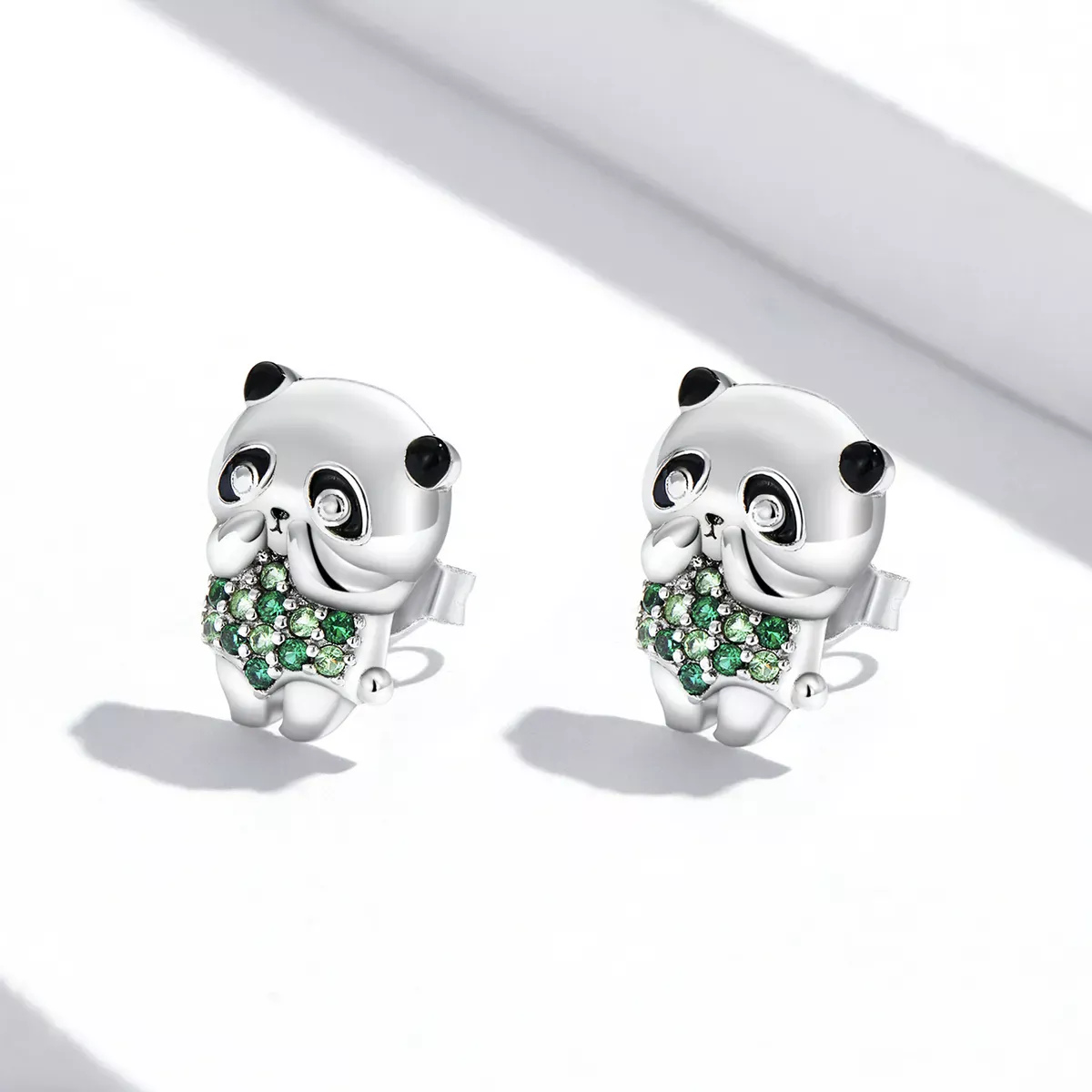 Pandora Style Mini Panda Stud Earrings - SCE1370