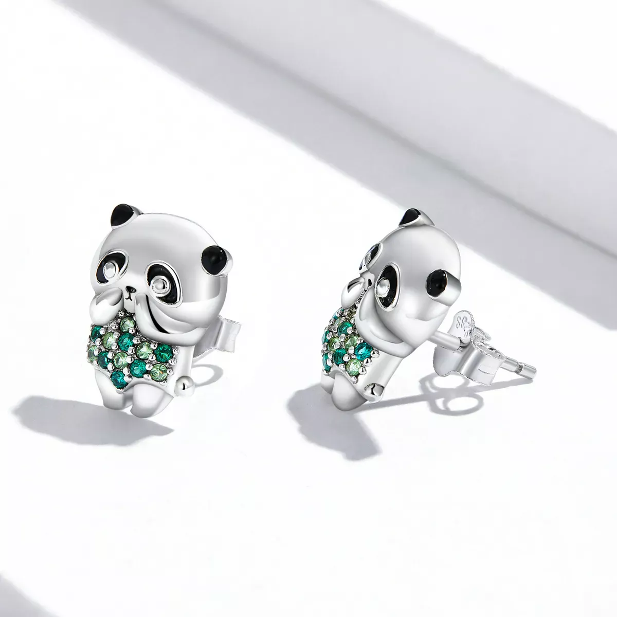 Pandora Style Mini Panda Stud Earrings - SCE1370