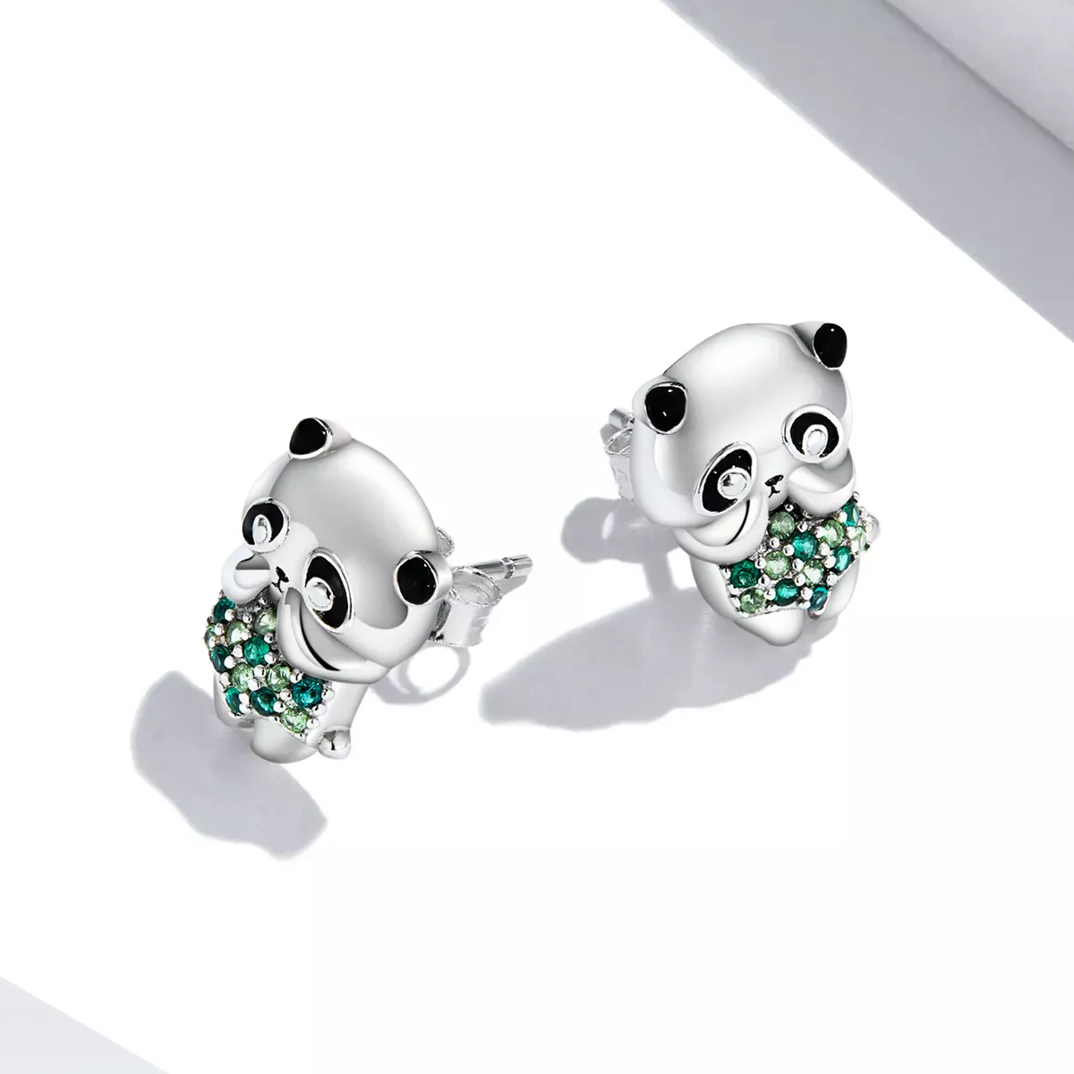 Pandora Style Mini Panda Stud Earrings - SCE1370