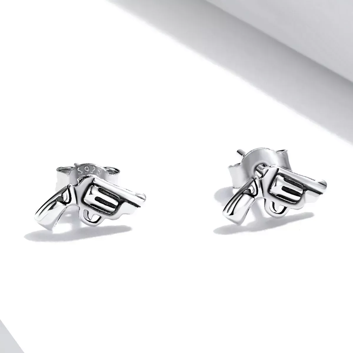 Pandora Style Mini Pistol Stud Earrings - SCE1293