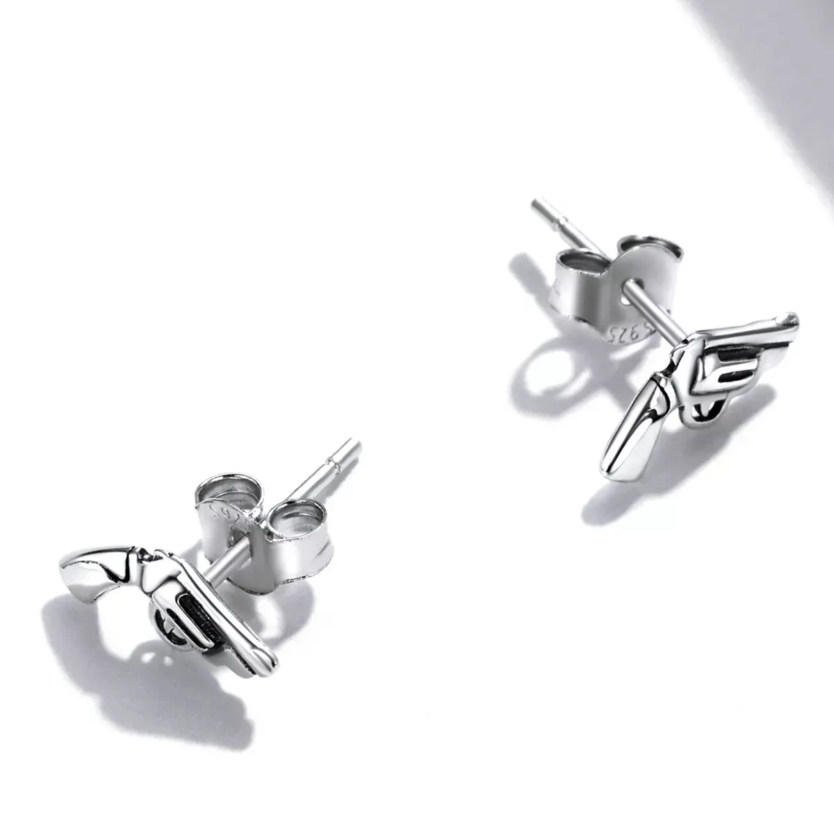 Pandora Style Mini Pistol Stud Earrings - SCE1293